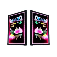 27 * 35-Zoll-LED-Neonzeichen blinkende Message-Board mit Acryl-Schreibpanel und -ständer (12 "x 16") fluoreszierende Boards für Shop / Café / Bar / Menü / Hochzeit