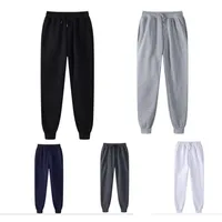 Erkekler ve Kadınlar Kış Rahat Pantolon Kore Moda Pantsuit Koşu Sonbahar Siyah Beyaz Spor Pantolon Katı Renk Günlük Sweatpants 220217