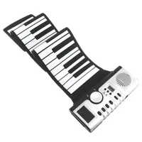 USB 61/88 Tasti Roll Up Flessibile Pianoforte Piano Silicone Pieghevole Pieghevole Pieghevole PIANO STRUMENTO PIANOLE ELETTRONICO