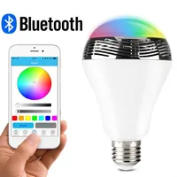 Lampor 2021 Ankomst E27 6W RGB LED Bluetooth Control Smart Music Audio Speaker Color Bulb Light Lamps