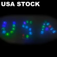 LED Kostki Lodu Świecące Party Ball Flash Light Luminous Neon Ślub Festiwal świąteczny Boże Narodzenie Bar Szkło Dekoracji Dostarcza USA Stany Zjednoczone