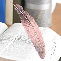 Bookmark Creative Retro Feather Metal Beautiful Cool Book Page Mark Children Student Gift Stationery School Office Supplies