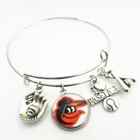 Charms DIY US Baseball Team American League Eastern Division Baltimore Dangle DIY Bracelet Sports Jewelry Accessories