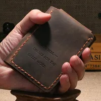 Portefeuilles het geheime leven van Walter Mitty vintage lederen mannen portemonnee echte portemonnee handgemaakte mannelijke geldhouder