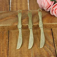 190pcs Zinc Alloy Charms Antique Bronze Plated operation knife Charms for Jewelry Making DIY Handmade Pendants 25mm 392 T2