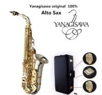 Marka Yeni Yanagisawa A-WO37 Alto Saksafon Gümüş Kaplama Altın Anahtar Ağızlık Kılıfı ve Aksesuarları Ile Profesyonel Sax Ücretsiz Kargo