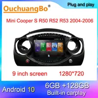 Player OchuangboラジオGPS 9インチミニクーパーS R50 R52 R53 2004-2006 Android 10ステレオ1280 * 720マルチメディア128GBカーDVD