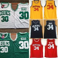 Mens Len Bias 34 Northwestern Wildcats High School Basketball Jersey Cheap 1985 Maryland Terps Len Bias College Stitched Basketball Shirts
