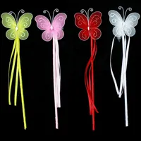 2021 Children Girls Princess Butterfly Fairy Wand Magic Sticks Kids Dress Up Cosplay Props Birthday Party Favors Gift