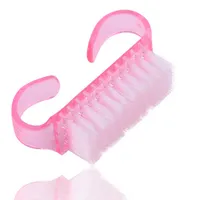 6.5x3.5 cm pincéis de unhas rosa ferramentas de escova de pó de poeira poeira limpeza de pedicure ferramenta unhas acessórios