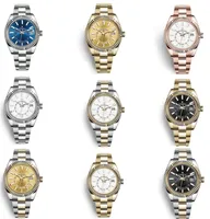 2021 Autentisk Luxury Watch Mens Automatisk Mekanisk Kalender 42mm Rostfritt Stål Sky-Dweller GMT Mäns Lysande Fashion WaterProo Top