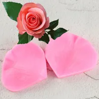 Tårta verktyg 2st / set kronblad blad ros formad silikon mögel dekoration fondant 3d blommor bröllop mögel