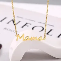 Zarte Brief Mama Halskette Mütter Liebe Anhänger Schmuck Minimale Halskette für Mama Geburtstag Mutter Tag Geschenke-Z 156 U2