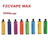 FZCVape Max Cigarettes de cigarettes jetables Dispositif 2000 Puffs E CIG VAPE PEN 20 couleurs 1000MAH 5.0ml portable vide Sticka59