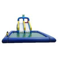 Pool tillbehör kommersiell pvc mesh tyg uppblåsbara vatten glida jätte simning lekplats för barn och vuxen utomhus roligt spel