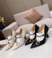 Лучшие высококачественные новые на высоком каблуке сандалии среднего каблука женские дизайнерские платье обувь платье обувь летом сексуальные заостренные сандалии G00