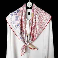 Impresión de moda 100% bufanda de seda envuelve foulard