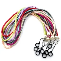 Neck Lanyard Pearl Diamond Chain Strap Sling Hanging Portable Straps Necklace with silicone O ring for Disposable E-cigarettes Ecig Pods