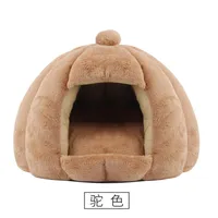 ケネルスペン猫犬テントマット暖かいソフトリリースケンネル巣のペットバスケットティープ面白いフルーツパンプキンハウスのかわいいベッド
