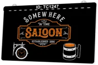 TC1247 Some Here in Time Saloon Dual Color Light Sign LED 3D Engraving Wholesale Retail