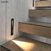 Wall Lamps 3W Motion Sensor Recessed Led Stair Light AC85-265V Indoor Outdoor IP65 Corner Lights Stairs Step Stairway Lamp