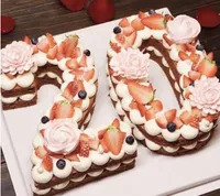 10 pouces Large Silicone 0-9 Numéros Moules Moules Arabic Number Cake Moule Moule de cuisson pour gâteaux d'anniversaire Outils de décoration de gâteau de cuisine