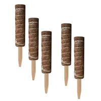 Inne ogrody 5 sztuk stawki roślin 50 cm Supports - Natural and Organic Coco Coir Moss Pole Totem Flower Support Stor
