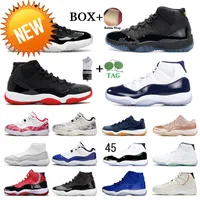 With Box 2022 11 Men Basketball Shoes Concord High 11s Shoe Cap And Gown Gamma Blue Cool Grey Cherry Legend Win Like Rose Gold Georgetown T