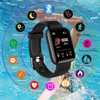 116Plus smart armband färg pekskärm smartwatch smartband äkta hjärtfrekvens blodtryck sömn smart armbandsplats pk mi band 4 # 009