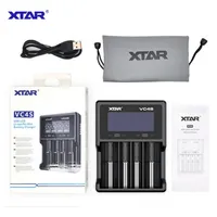 XTAR VC4S CHAGER NIMH Caricabatteria NiMH con display LCD per 10440 18650 18350 26650 32650 Batterie Li-ioni Chargersa38a43