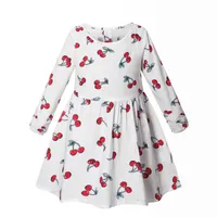 Meisje jurken lente herfst kinderen voor meisjes lange mouw katoenen bloem print baby jurk kleding meisje vestido niña