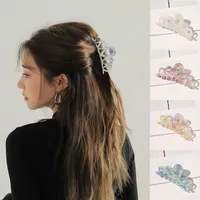 Korea Plastic Large Hair Claw Acetate Haar Clip Haaraccessoires voor Meisjes Geometrische Barrette Paardenstaart Haarspelden
