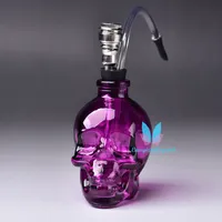 3.5inches Portable Violet Crâne d'eau Tuyau d'eau Crownah Smisha Skeleton Squelette Verre Bouteille Accessoires Hommes Cadeau