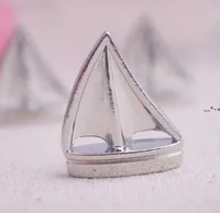 NewtTema Yer Kart Sahipleri Yelkenli Tekne Gümüş Plaj Masa Numarası Kartları Klipler Resim Adı Çerçeve Mini Küçük Düğün Malzemeleri
