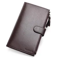 Cüzdanlar çok fonksiyonlu kahverengi inek derisi xin yong ka bao erkek high-end iki kat cüzdan kart çantası