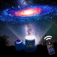 파티 장식 별이 빛나는 하늘 밤 조명 행성 마법의 프로젝터 코스모스 마스터 LED 램프 다채로운 회전 스타 키즈 아기 생일 선물