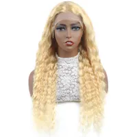 ISHOW 13 * 1 Renda Transparente Frente Peruca T Parte Brazilian Body Wave Wigs Human Wigs Loira Color 613 Peruano em linha reta 10-30 polegada para as mulheres Todas as idades soltas