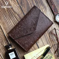 Holdants de carte Handmade Le cuir Notebook authentine B6 Sketchbook Retro Diary Counhide Cover Planner Traveler's Note Book Slot