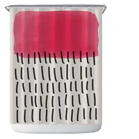 Duschgardiner färgade linjer som målar gardin vattentät polyester mögelprovad förtjockad badrumsdekor med krok ogenomskinlig