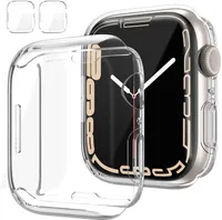 Custodia trasparente trasparente in silicone trasparente a TPU morbido ultra sottile per Apple Watch Series 7 Casi 41mm / 45mm