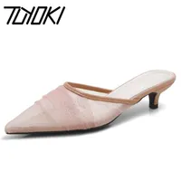 Sandals Tuyoki Size 33-40 Women Pointed Toe Strange Heel Summer Shoes Sexy Fashion Party Footwear