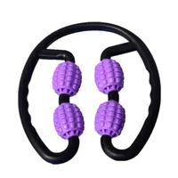 Accessories Massager Leg Muscle Relaxation Roller Ring Clamp Massage Stick Yoga Body Shaping 4 Wheels Fitness Device For Sports