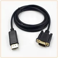 1.8M DisplayPort To VGA Converter Cables Adapter DP Male 1080P Display Port Connector For MacBook HDTV a08