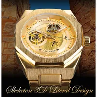 European and American Fashion High-End New T-Winner European American Style Mens Fashion Casual Hollow Mechanical Automatic Mechanical Watch
