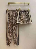 Женские спортивные штаны Тонкий стиль для леди повседневные брюки Thouse и шорты и шорты или шорты находятся в высоком талии спортивные каприки с буквами леопарда