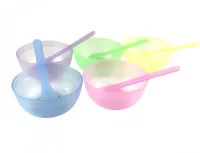 Plastic 2 in 1 Makeup Beauty Mask Bowls 5 Colors Facial Bowl DIY Tools for Face Masks WITH spoon/Skin Care DHL FREE