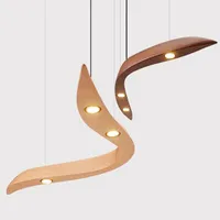 Hanglampen Moderne Nordic Solid Wood LED Lights Minimalistische Creativiteit Design Lamp voor Woonkamer Slaapkamer Dining Bar