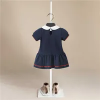 Sukienka dziewczynki Summer bawełna pullover maluch dziecięca córe dziewczynka z krótkim rękawem ubrania sportowe sukienki tenisowe bluzki 15 lat Q071