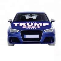 Трамп Выборы 2024 Капюшон Флаг Избрание Автомобиль Эгодинированные Флаги Моющийся и сушильный Безопасный Простая установка и Удаление Кампания Баннер DHL DHL