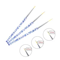 Spazzole per unghie 3pcs Art Pen Dotting Painting Drawing UV Gel Liner Polish Brush Strumento Set Salon Forniture e strumenti